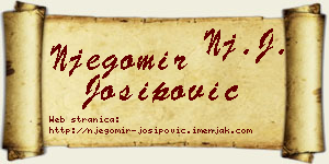 Njegomir Josipović vizit kartica